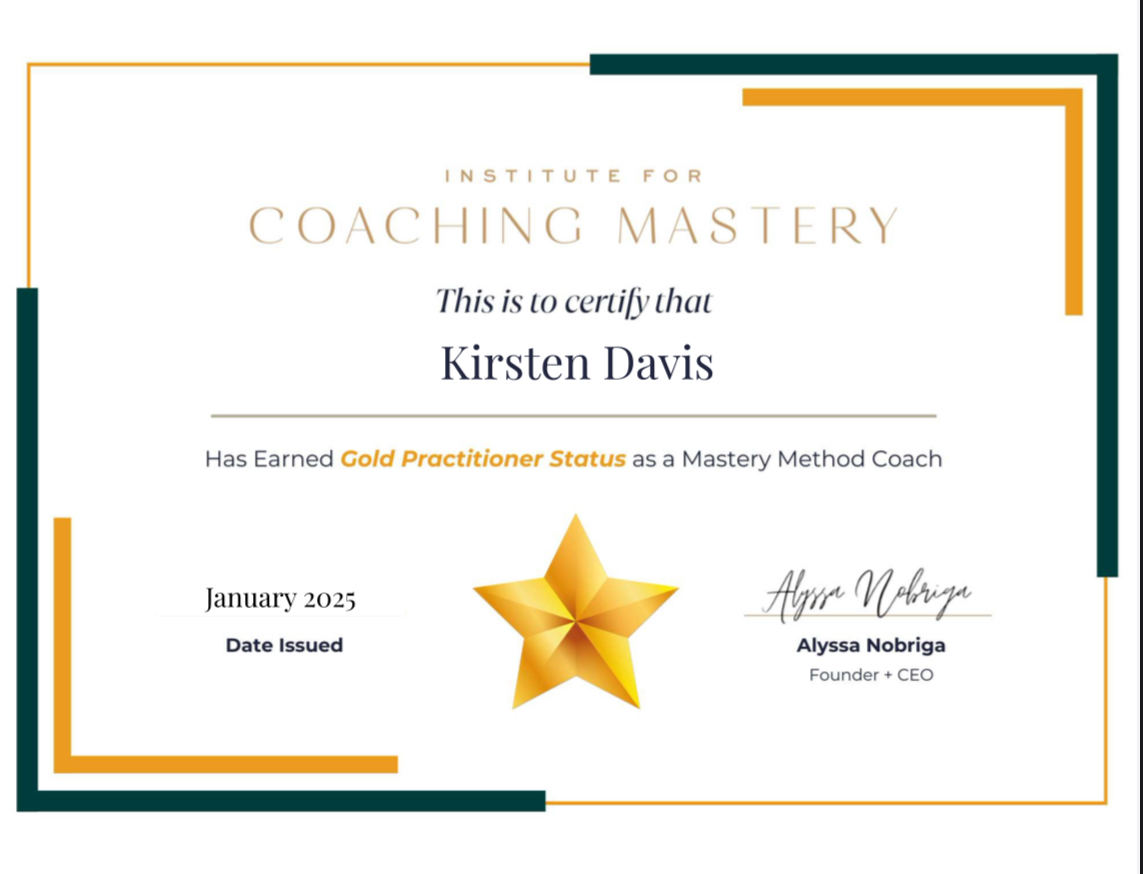 Kirsten Davis Mastery Method coaching certification — CompleteCoach program instructor