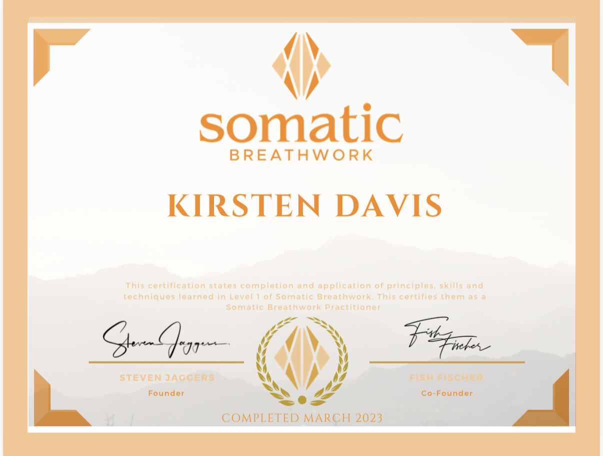 Kirsten Davis Somatiq breathwork certification — CompleteCoach coaching business program
